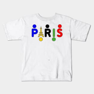 Paris France Olympic color  rings Kids T-Shirt